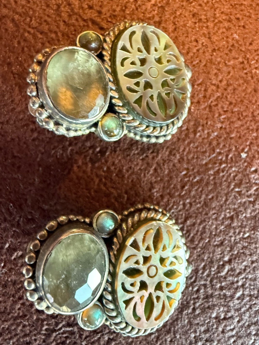 STEPHEN DWECK STERLING SILVER AND QUARTZ EARRINGS
